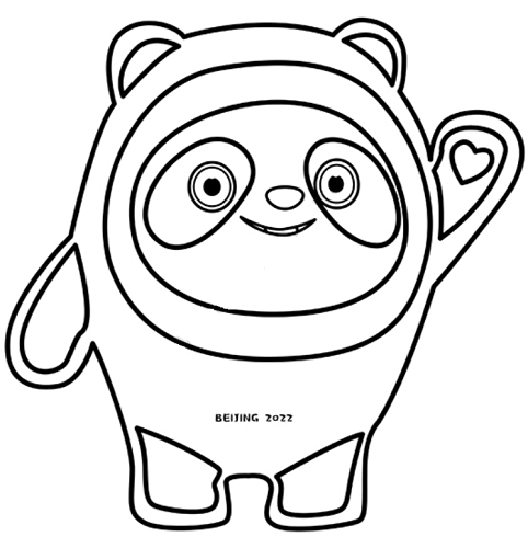 冰墩墩简笔画怎么画 冰墩墩简笔画彩色步骤图