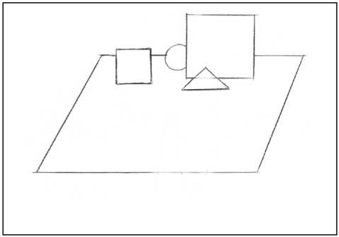 静物全部放到了后面，导致前面空，画面构图不平衡。