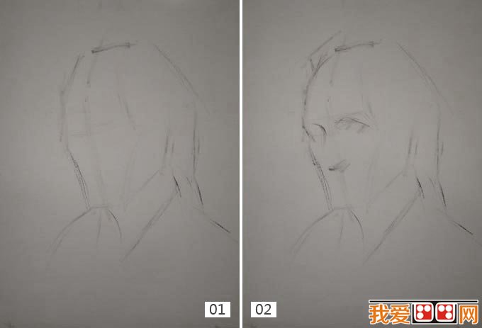 老人水粉画教程:外国老人头像水粉绘画步骤