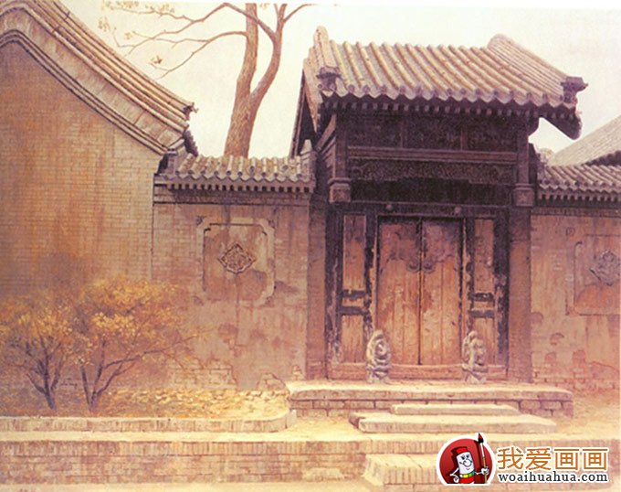 水粉写生如何画建筑物的表现：水粉画中房屋建筑物的表现方法