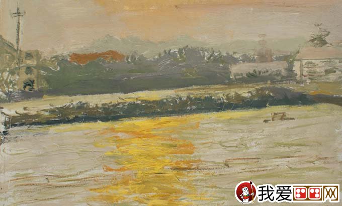 水粉风景写生技法：水粉画中水的表现方法