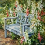 荷兰画家阿方斯油画作品欣赏:午后的花园