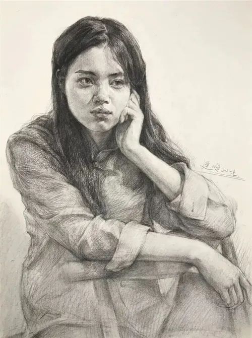 素描头像教学头发怎么画 头像基础绘制头发绘画教程