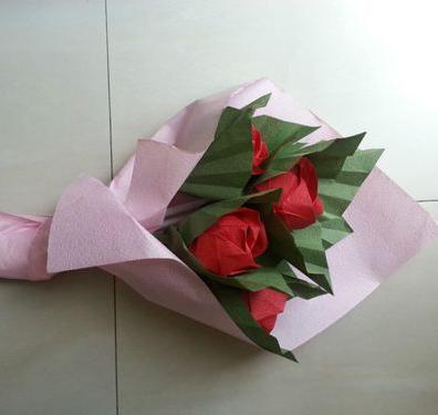 折纸花束简单的怎么做？折纸迷你花束(折纸花束制作方法简单)