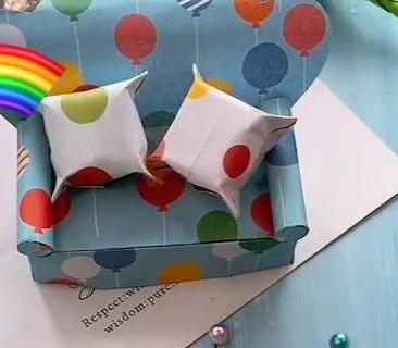 长方形靠枕折纸怎么折？