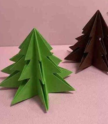 圣诞树折纸教程分享 教你做美丽的圣诞树折纸手工(圣诞树折纸简单)