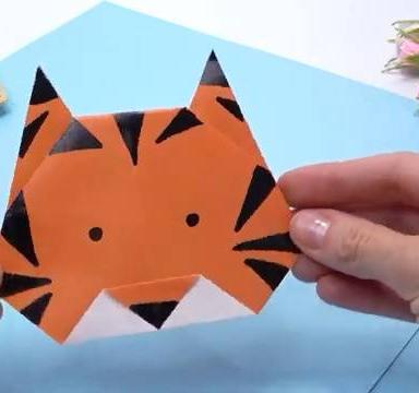 折纸老虎的折法有哪些？分享关于折纸老虎的制作步骤(折纸老虎鞋的折法图解)