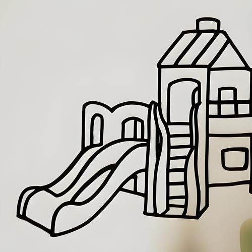 滑滑梯简笔画法