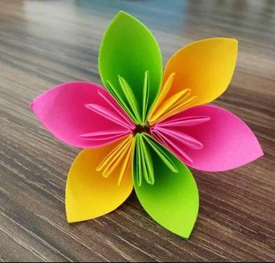 花朵折纸的简单教程，更多花朵的折纸方法(儿童折纸花朵简单)