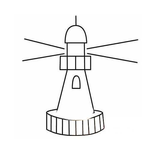 海上的灯塔简笔画