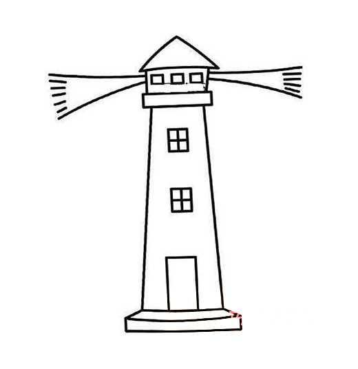 海上的灯塔简笔画