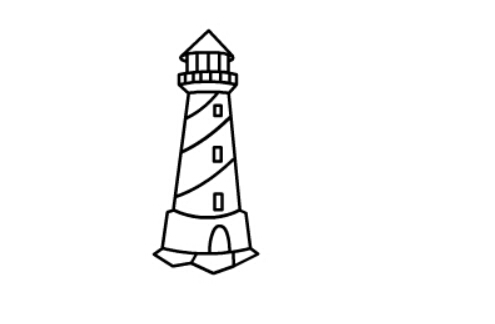 灯塔简笔画详细步骤教程