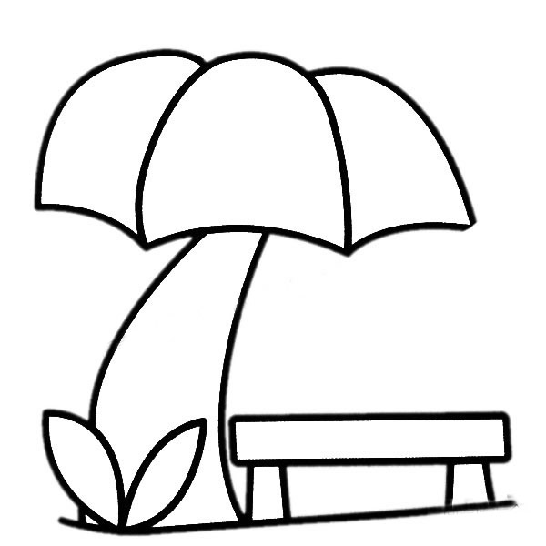 造型独特的亭子简笔画