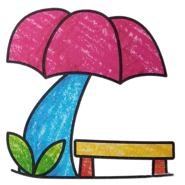 造型独特的亭子简笔画