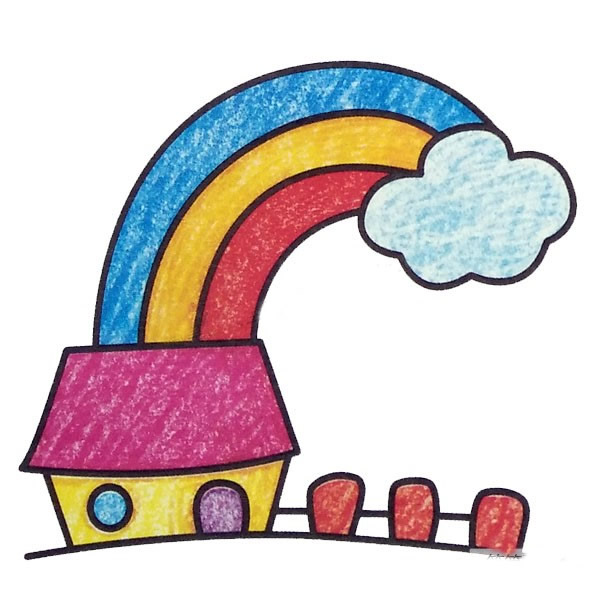 彩虹屋儿童简笔画