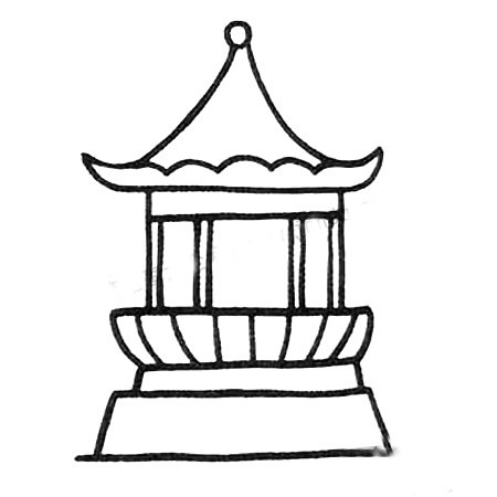 一步步教你画亭子简笔画 一步步教你画亭子简笔画