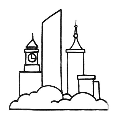 几步就会的高楼简笔画 几步就会的高楼简笔画