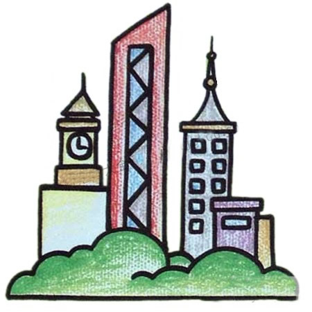 几步就会的高楼简笔画 几步就会的高楼简笔画