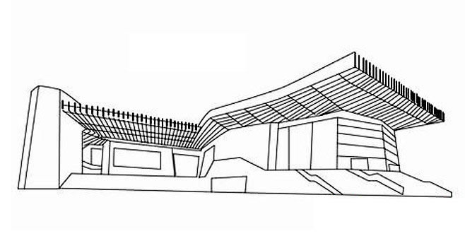 青岛大剧院简笔画 青岛大剧院简笔画