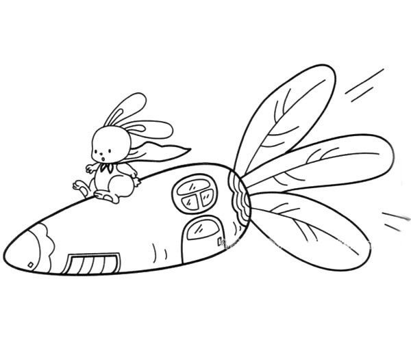 小白兔的胡萝卜房子简笔画