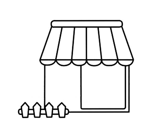 商店儿童简笔画步骤