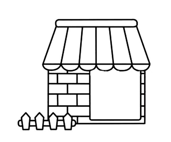 商店儿童简笔画步骤