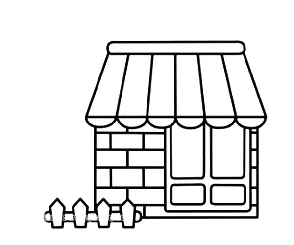 商店儿童简笔画步骤