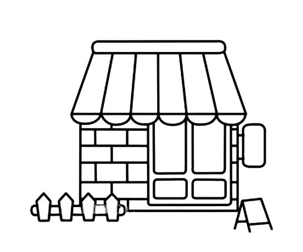 商店儿童简笔画步骤