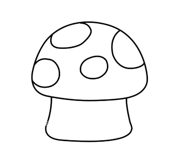 可爱的蘑菇屋儿童简笔画 可爱的蘑菇屋儿童简笔画