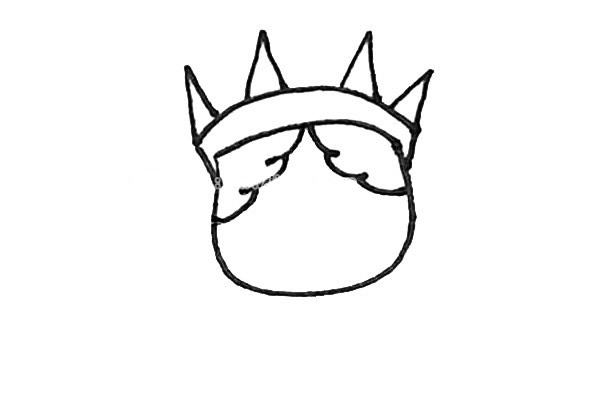 卡通有趣的自由女神简笔画