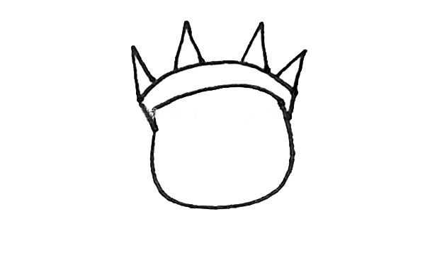 卡通有趣的自由女神简笔画