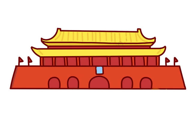 北京天安门儿童简笔画