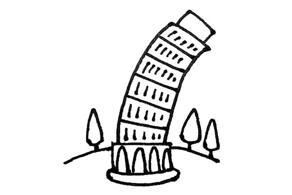 一步步教你画比萨斜塔
