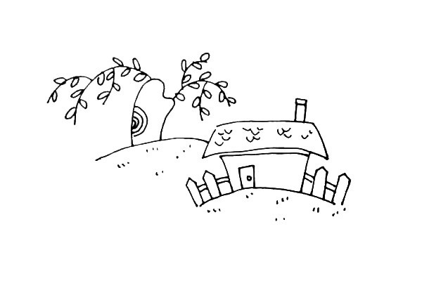 小房子儿童简笔画