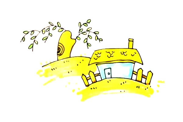 小房子儿童简笔画