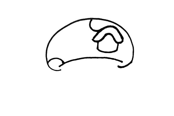 超简单蘑菇房子简笔画