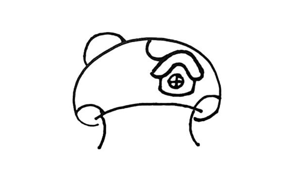 超简单蘑菇房子简笔画