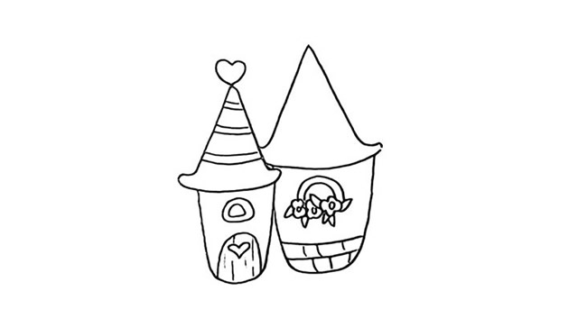 橘子小屋简笔画