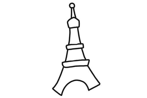 埃菲尔铁塔简笔画教程