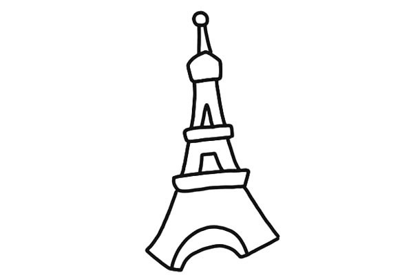 埃菲尔铁塔简笔画教程