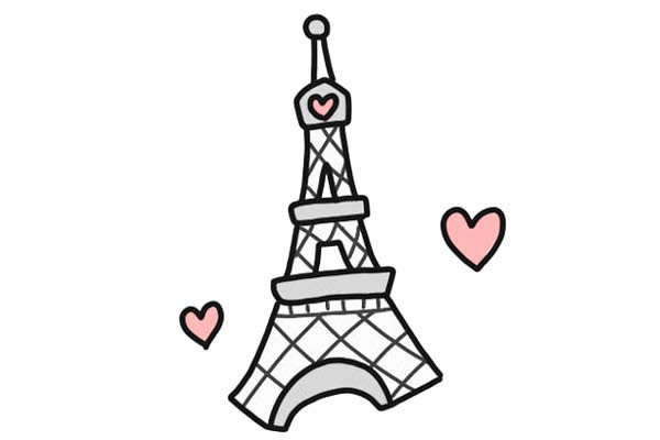 埃菲尔铁塔简笔画教程