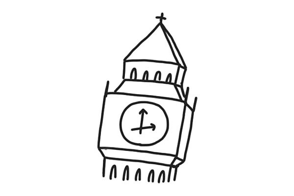 大本钟儿童简笔画