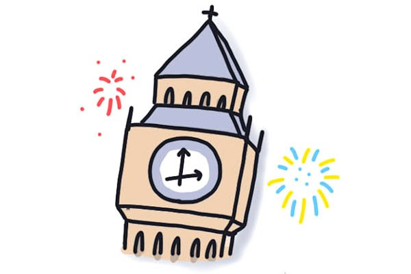 大本钟儿童简笔画