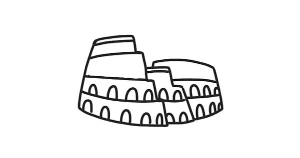 罗马斗兽场简笔画