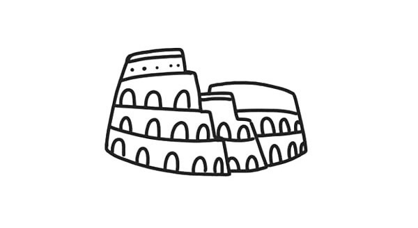 罗马斗兽场简笔画