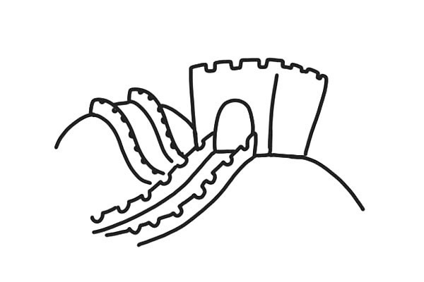 万里长城儿童简笔画