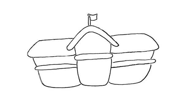 学校怎么画简单又好看