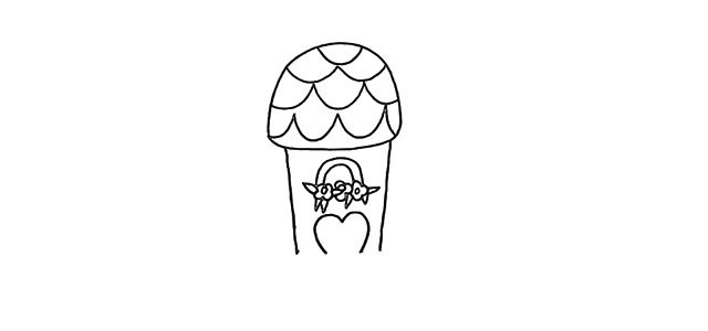 卡通的海上城堡简笔画