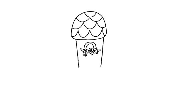 卡通的海上城堡简笔画