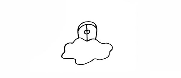 卡通的空中城堡简笔画